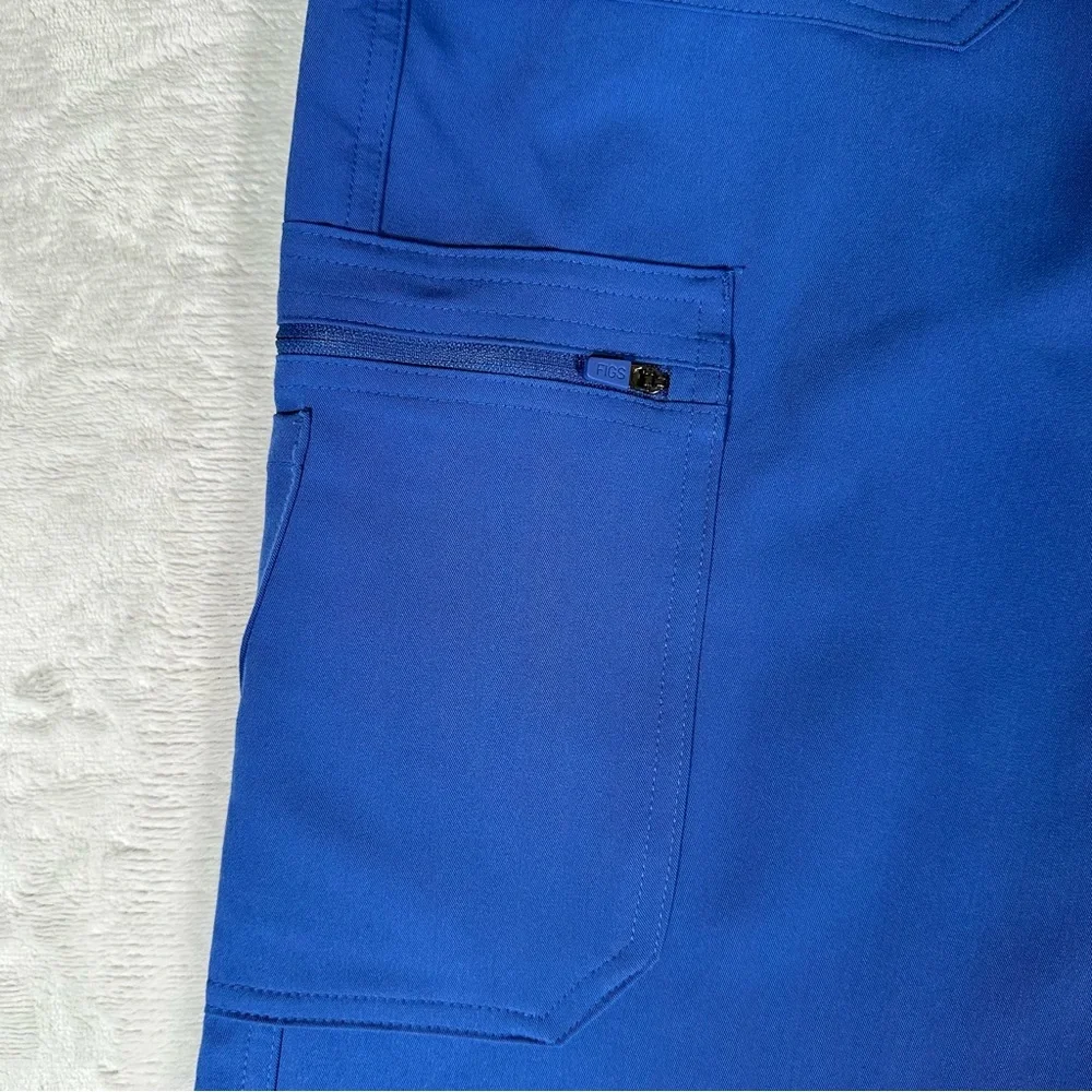 Figs Cairo Cargo Scrub Pants Men XXL Zip Fly Drawstring Classic Fit Straight Leg